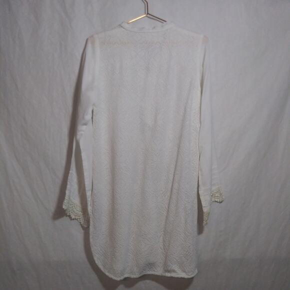 Sheep Clothing Elegant White Tunic with Lace Trim Natural Size S - Picture 10 of 10